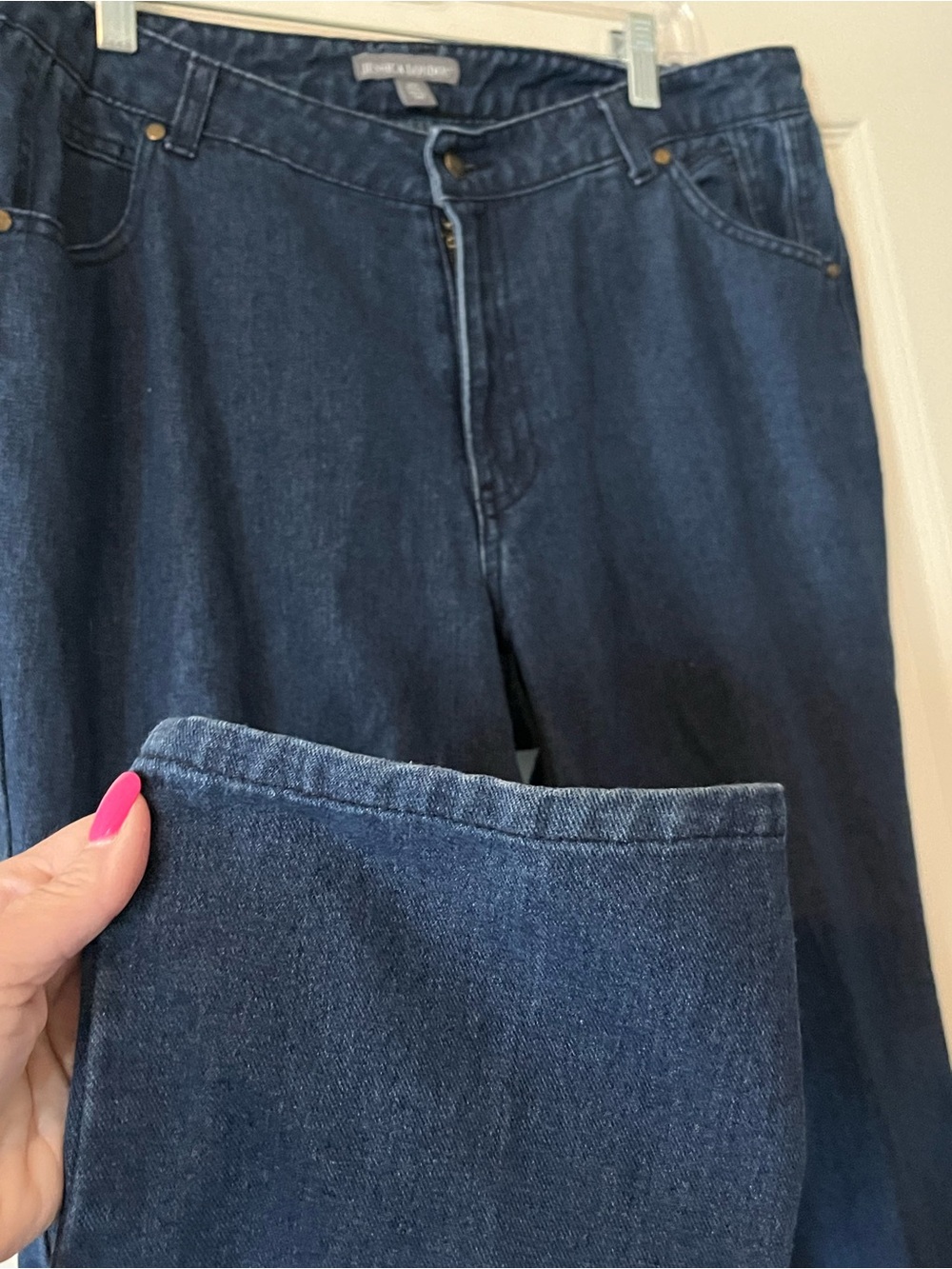 Jessica London Classic Straight Leg Jeans in Dark Blue Women’s Size 16W Petite - Picture 15 of 15